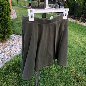 Olive green skater skirt